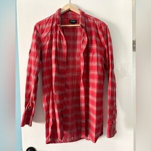 Zanerobe Red and Gray Plaid Shirt